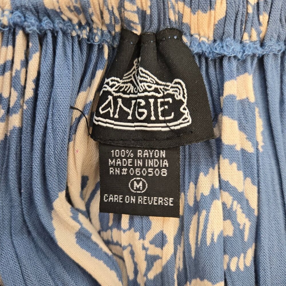 Angie Boho Floral Print Keyhole Peek-A-Boo Tiered Maxi Dress Size Medium - Picture 3 of 5